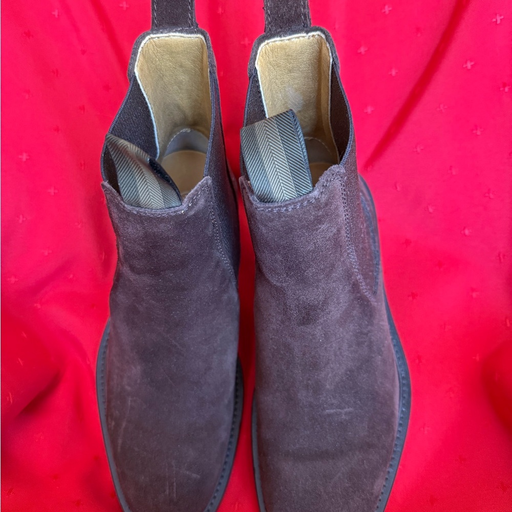 Brown Ankle Boots with Elastic Panels (Le Chameau la Chelsea suede)